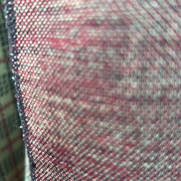 Nina Leonard Brown, red and Tan plaid Fringed Scarf - Picture 8 of 11